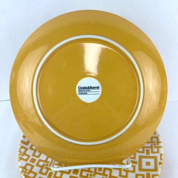 Crate and Barrel Kate Spain Chase Luncheon Salad Plates Set of 4 FLAW - Picture 3 of 7
